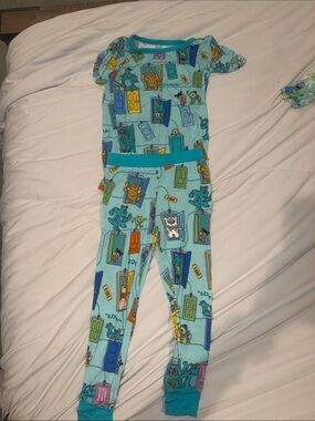 Little Sleepies Aqua Monster’s Inc Pajama Set with Teal Trim